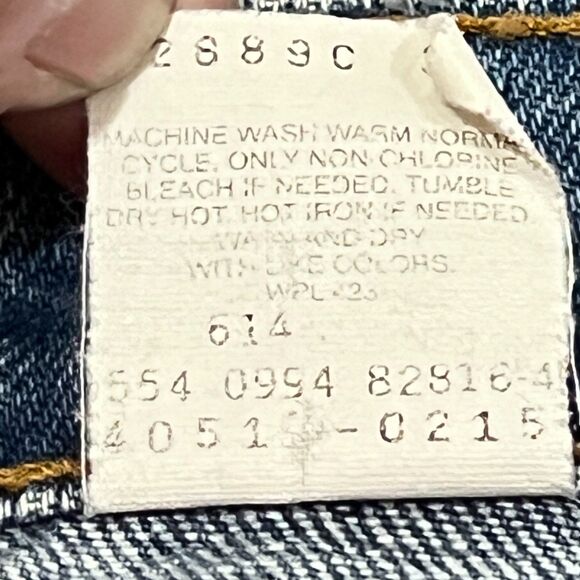 Vintage 90s Levis 517 Jeans USA Made Bootcut Distressed Light Wash Mens W34 L32 - Picture 6 of 12